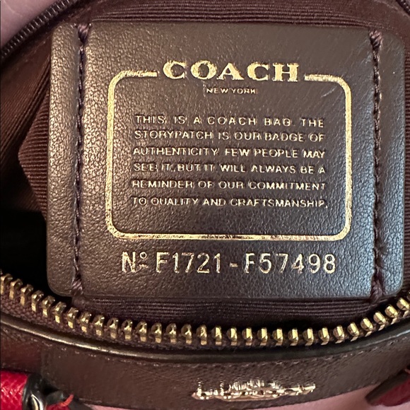 Coach Pink and Red Satchel - Picture 4 of 9